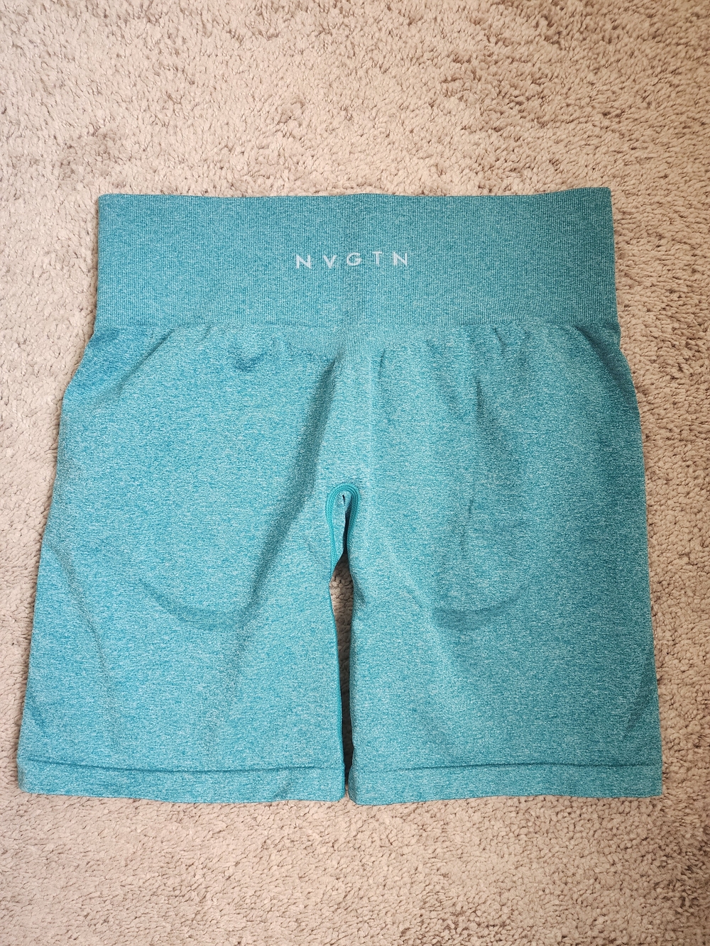 NVGTN Women's Teal Seamless High-Waist Bike Shorts